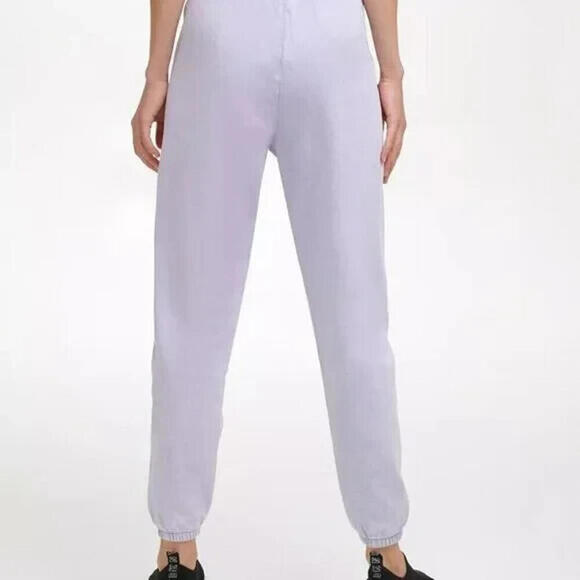 New DKNY Sport Women’s Cotton Jogger Pants, Color: Lilac, Size: Large - Picture 3 of 4